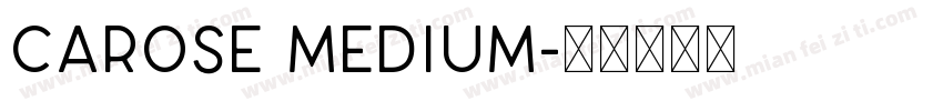 CAROSE Medium字体转换